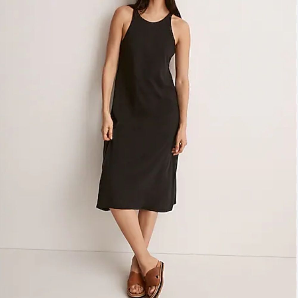 NWT Madewell Soft-fade Cotton Tank Dress Cover Up S Pull Over Crew Flowy Beachy